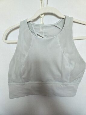 LULULEMON 'SET CHALLENGER BRA' MESH BACK ISLAND MIST GREEN COLOR SZ 10